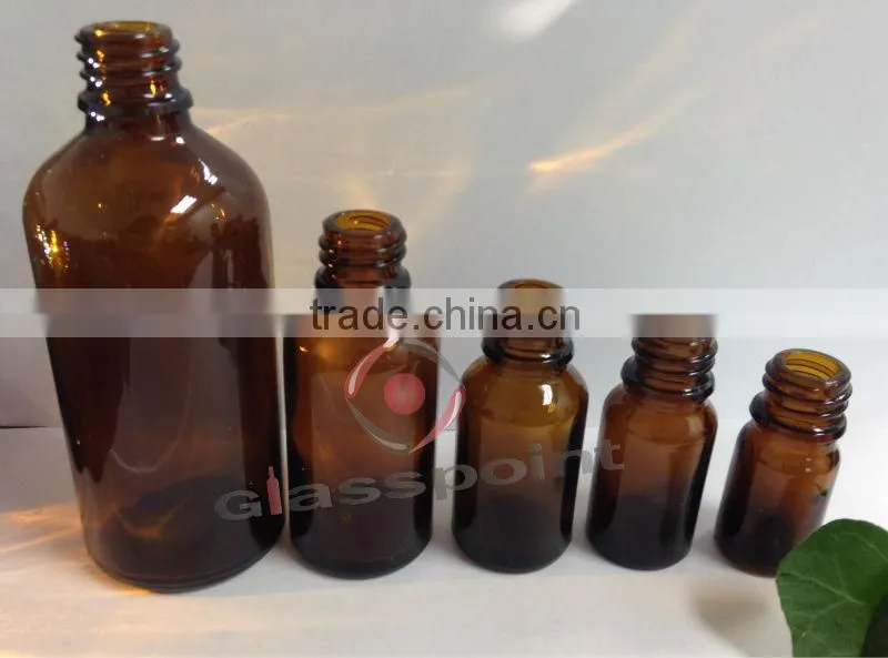 30ml-250ml glass bottles with glass dropper, boston round amber bottle