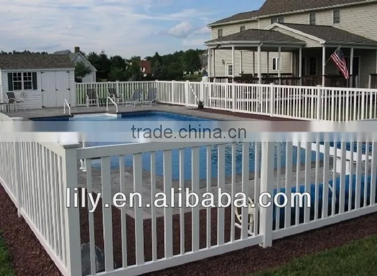 Hot sale vinyl fencing for pool, 100% virgin material