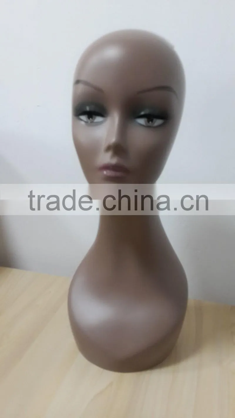 glass fiber reinforced plastics material mannequin head for hair wig display