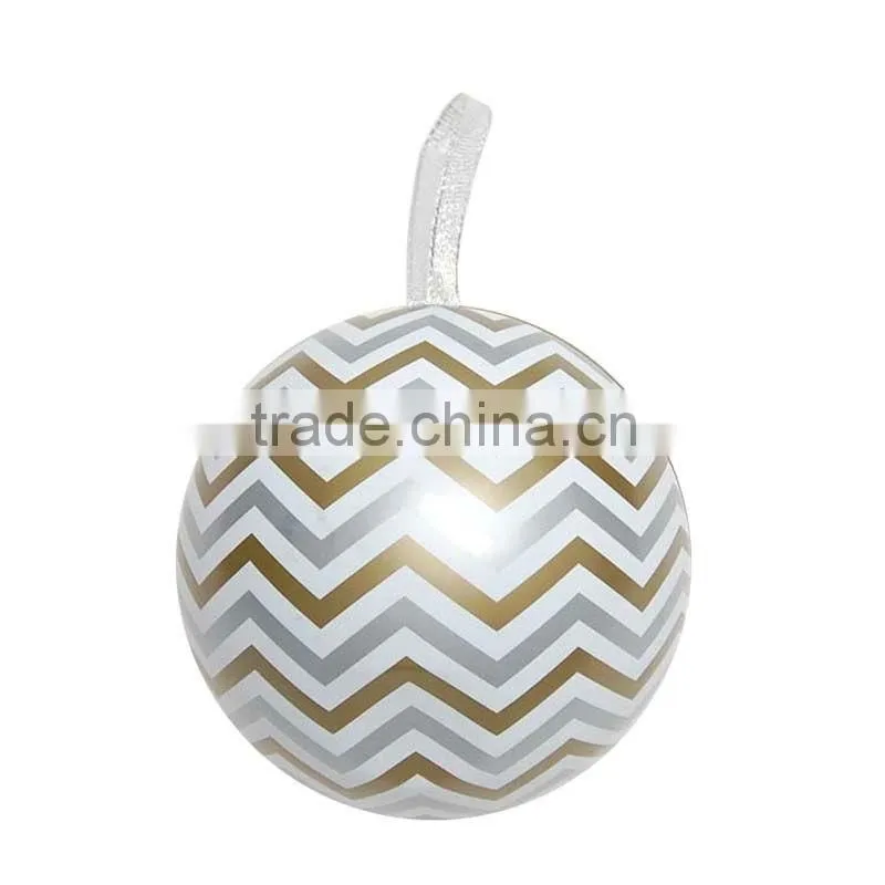 christmas decorations ball shape tin cans small christmas tin can