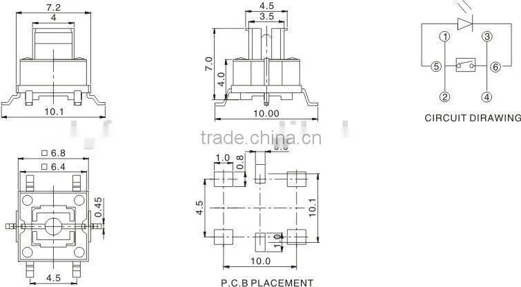 Push button swtich with Led TS-2014