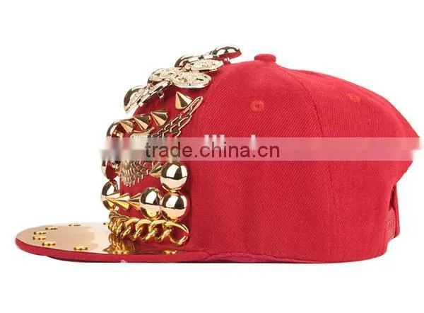 New Design Custom Metal Logo Snapback Hats For Sale