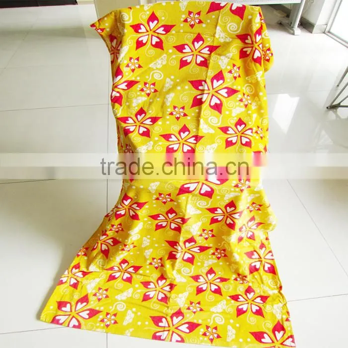 Cheap cotton reactive printed flower beach towel fabric