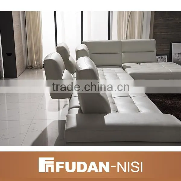 New style indoor furniture leather corner sofa set designs 2016