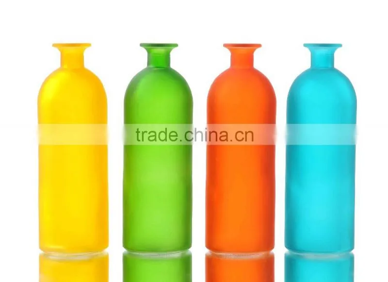 Daisy Cute Frosted Colored Glass Vase For Home Decor