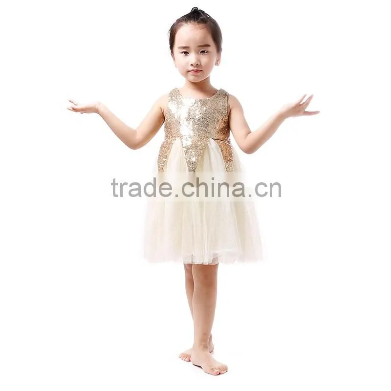 Hot sale elegant dust pink with chiffon ruffles on the bottom children maxi girl dress