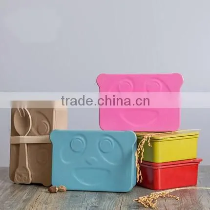 rice husk School Lunch Box With Cutlery Set