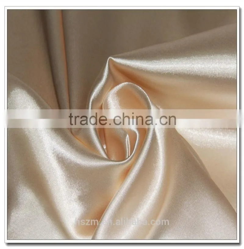 Wujiang Polyester Spandex Stretch Satin Fabric Curtain Fashion Dress Fabric