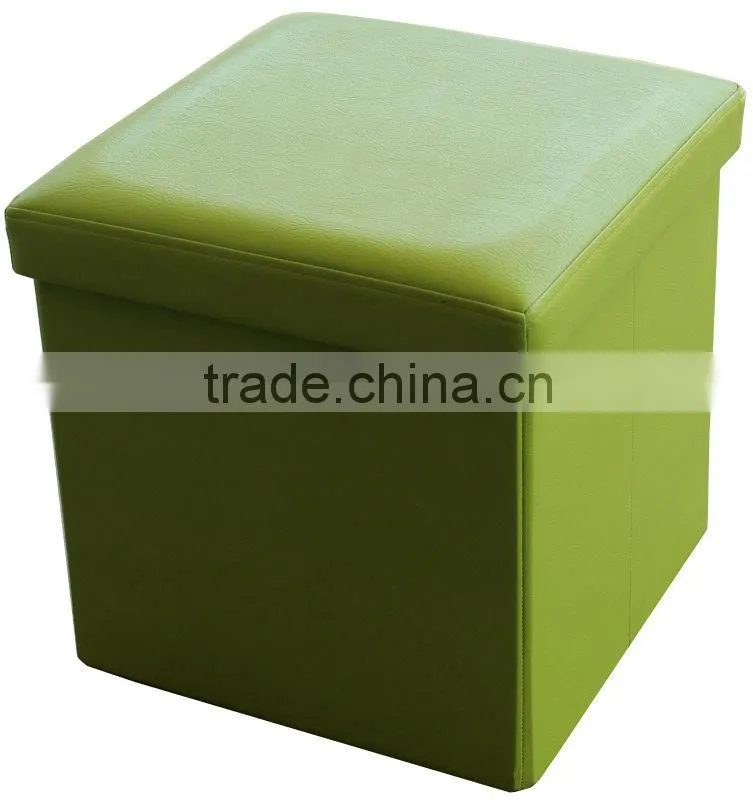Pink PVC Leather ottoman pouf