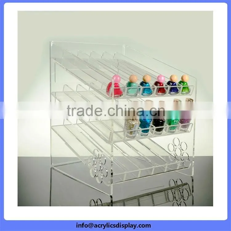 Made in china First Choice red acrylic cosmetic display tray