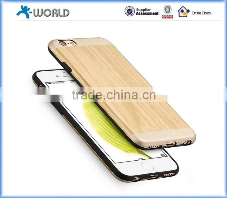 Soft Natural wood TPU wooden case for iphone 6S