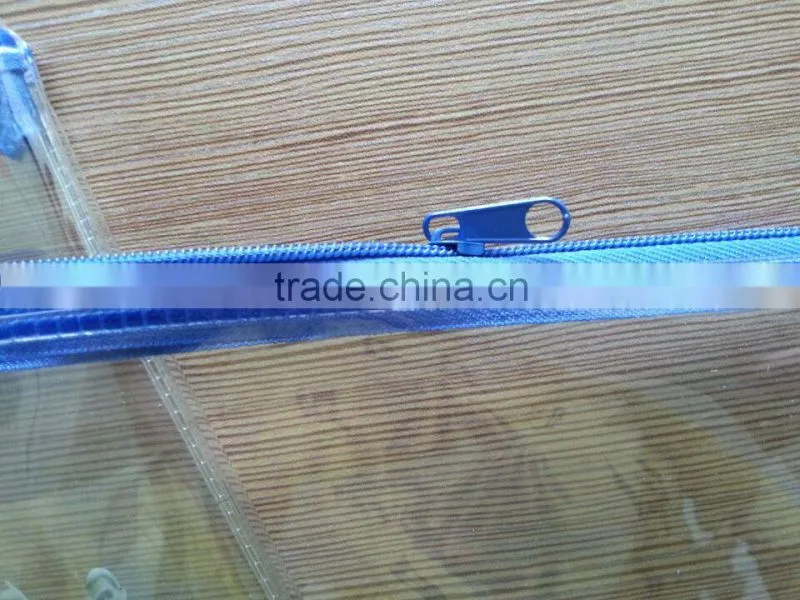PVC clear zipper bag with client's logo printing