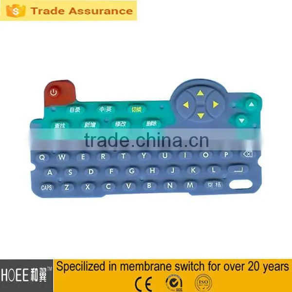 Custom Silicone Rubber Tactile Membrane Silk Printing Flexible Silicone Key Button