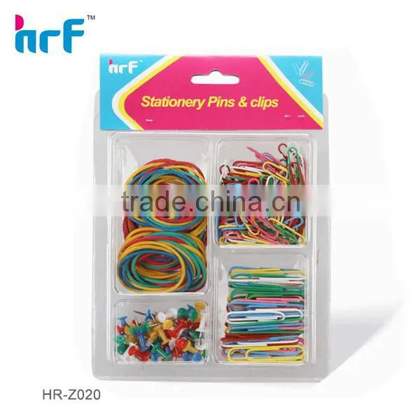 White and Black Paper Clip Set With office pin