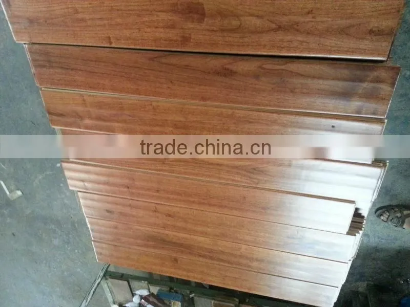 Waterproof Handsraped Afrormosia Solid Wood Flooring