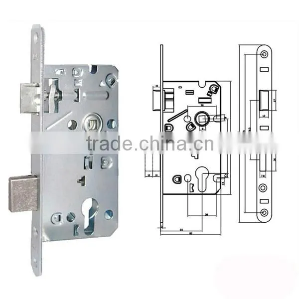 High quality european standard mortise locks of door handles with lock for door security lock