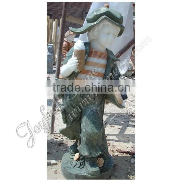Sport Boy Marble Sculpture for garden
