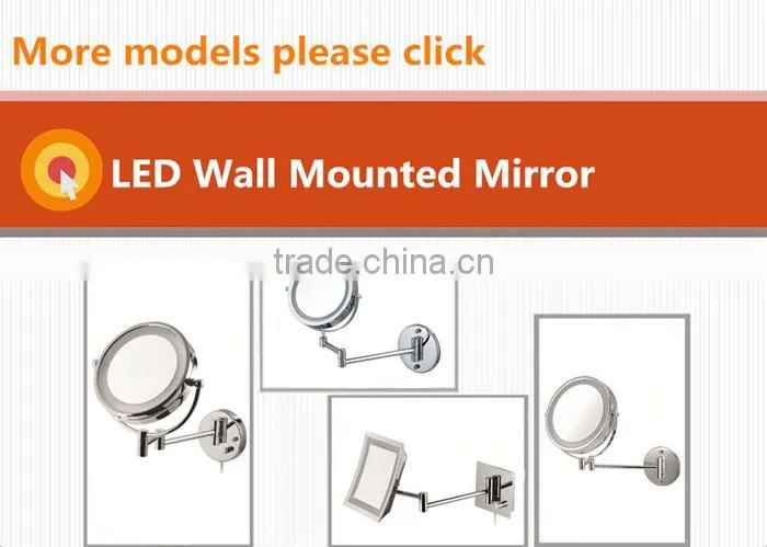 LED Wall Mounted Mirror With Suction Cup