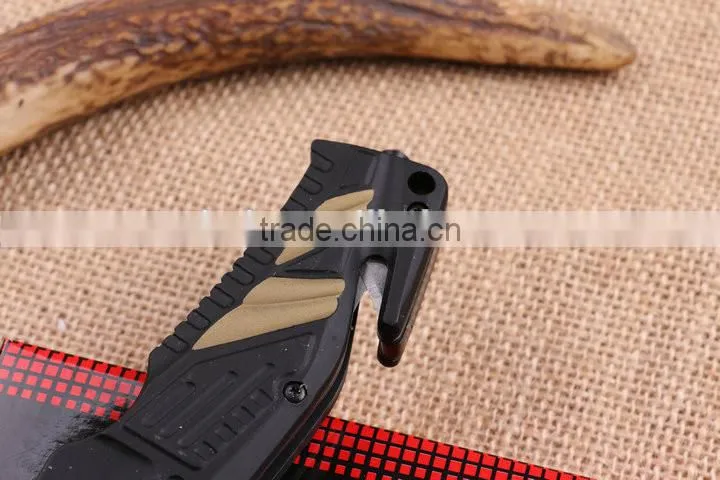 OEM new stainless steel blade material folding rescue knife