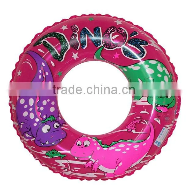 Printing three dinosaur PVC inflatable swim ring