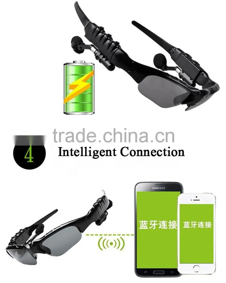 Bluetooth Sunglasses Headphones Sport Polarized Glasses Headset with Mp3 Player for Android IOS