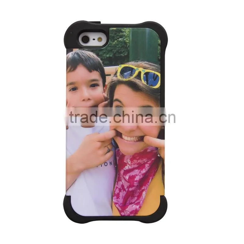 Plastic pbone cover with aliminum inserts for iphone 5c