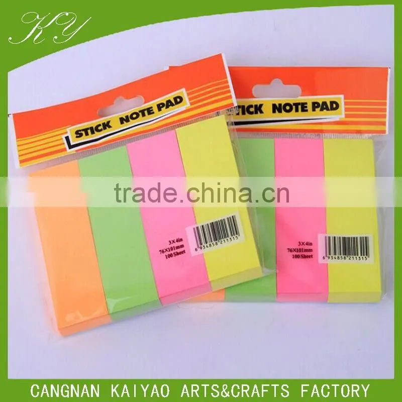 Customized Reminder Function 4pcs Colored Fancy Sticky Notes