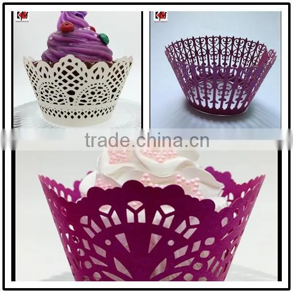 Laser cut cupcake wrapper wholesale