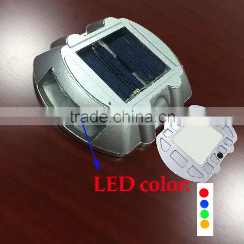 Aluminum flash solar led cat eye road stud