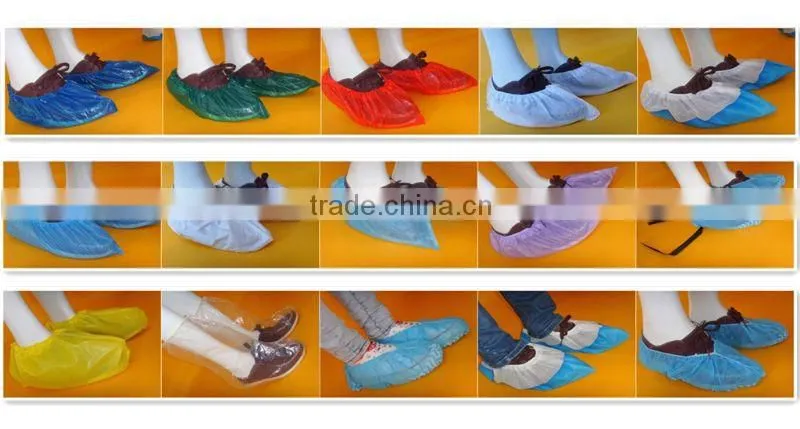 3grams blue disposable printed plastic overshoes