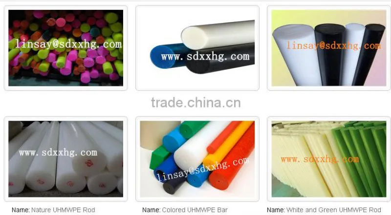 Round UHMW Plastic Rod, UHMW polyethylene Bar, Abrasion and impact resistant 10-490mm diameter HDPE rods
