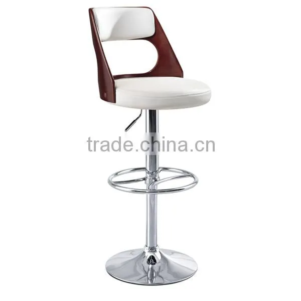 High back swivel maple bent wood bar stool naturalwood