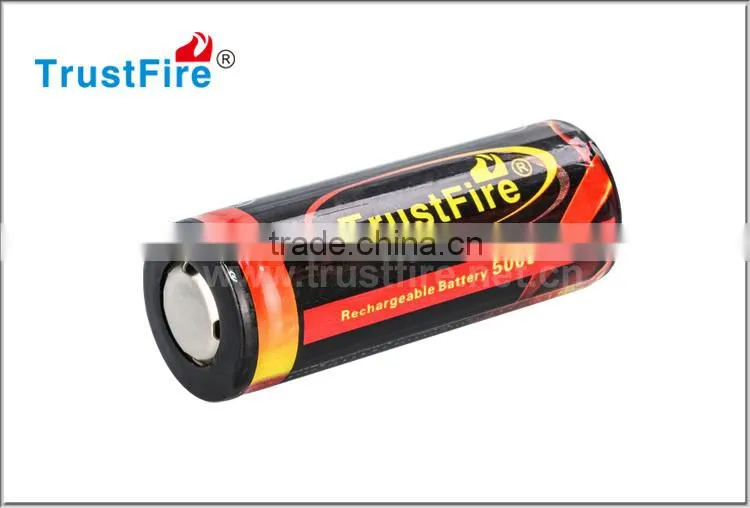 Trustfire original rechargeable 3.7V li ion button top 5000mah hgh capacity lithium battery