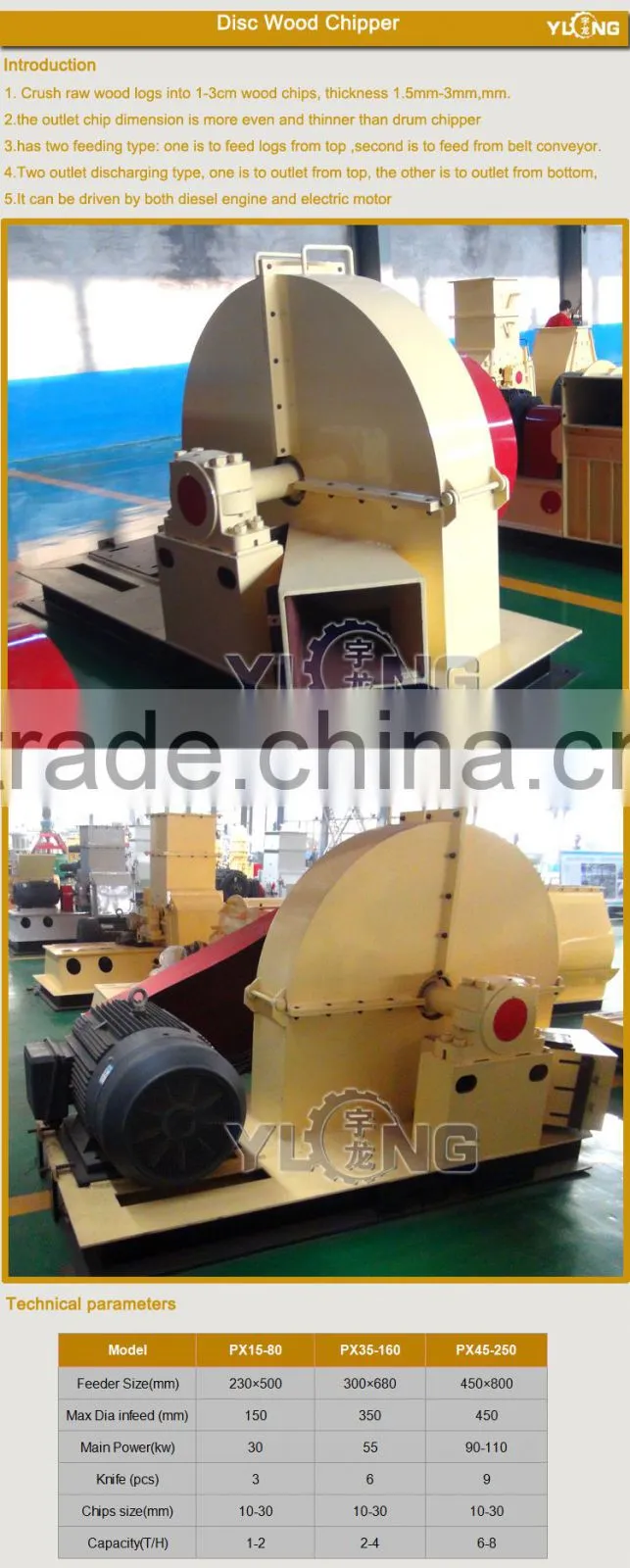 Mobile Diesel Engine wood chipper