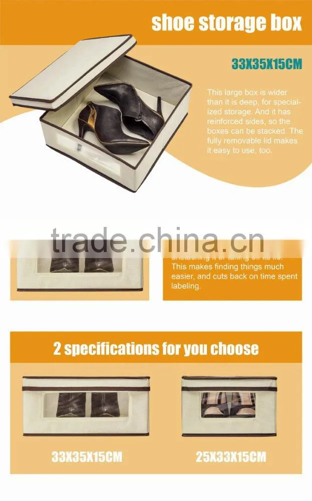 Durable Strong Stackable Shoes Storage Boxes, Plain Cardboard Shoes Storage Box