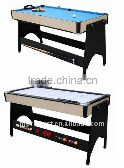 Modern stylish 5' Factory promotion 2 in 1 games table. Air hockey table, Pool table