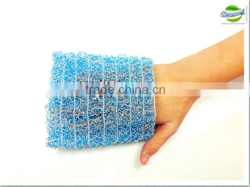 plastic non-scratch scouring pad with spiral scourer