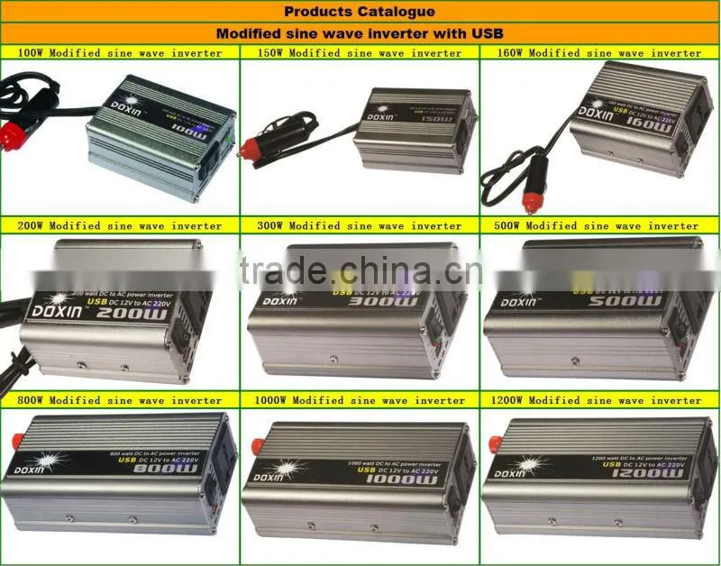 DOXIN Brand car power inverter dc 24v to ac 220v travel adapter
