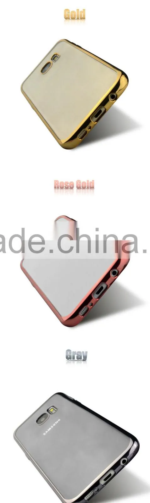 Luxury Ultra-thin Crystal Electroplate Soft TPU Case Cover For Multi Smart Phone for Samsung S7 edge