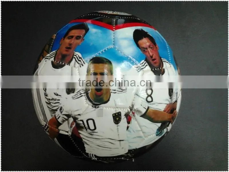 customized star face photo soccer ball/football for promotion