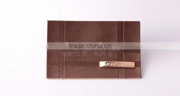 Branded logo pu leather patch for quality denim jeans wear