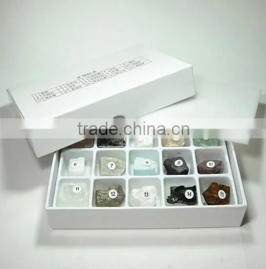 15 kinds of mineral specimens stone Packed Set