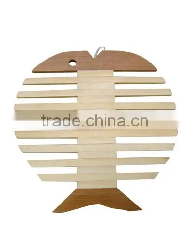 Fish-like Bamboo Pot Holder For One Dollar Item, Heat resistant For Kitchen Use
