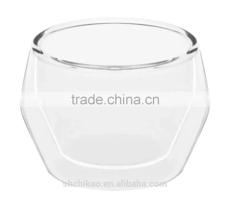 borosilicate glass double layer tea cup