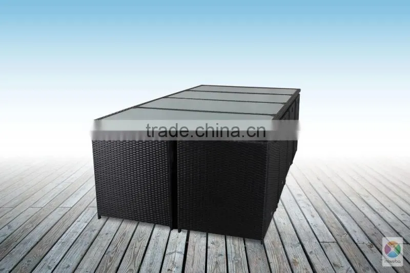 Outdoor poly rattan furniture cube set, Vietnam high quality poly rattan
