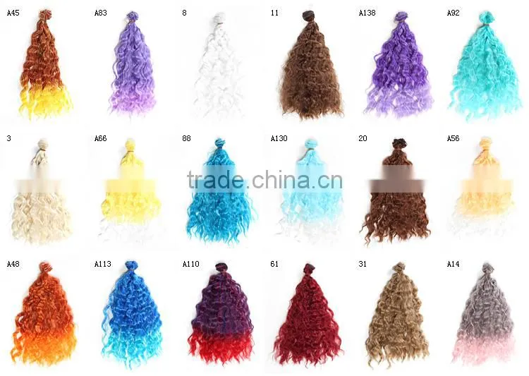 25cm Doll Hair Extension Curly Hair Piece