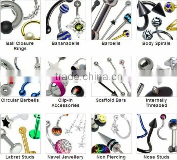 Surgical Steel Spike Lippy Loop Labret Body Jewelry