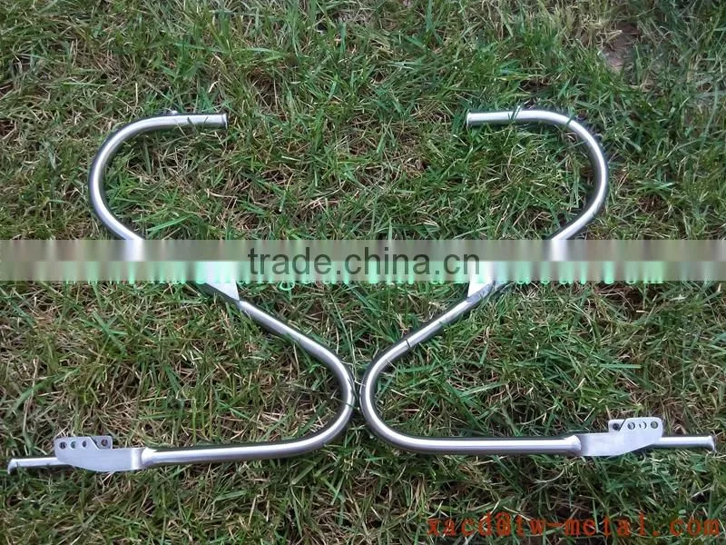 titanium bike front rack with handing brush finished