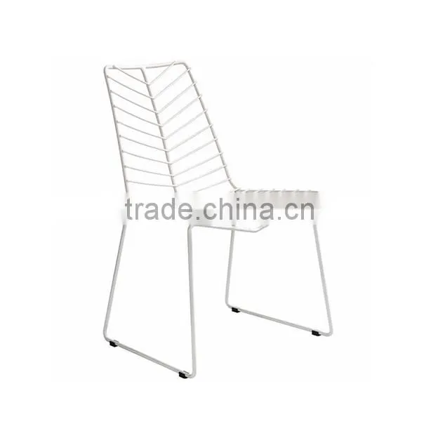 2016 New replica leaf shaped metal wire outdoor chair patio furniture