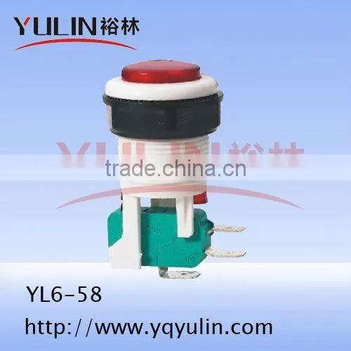 YL6-57 27mm push button mini switch on off lock